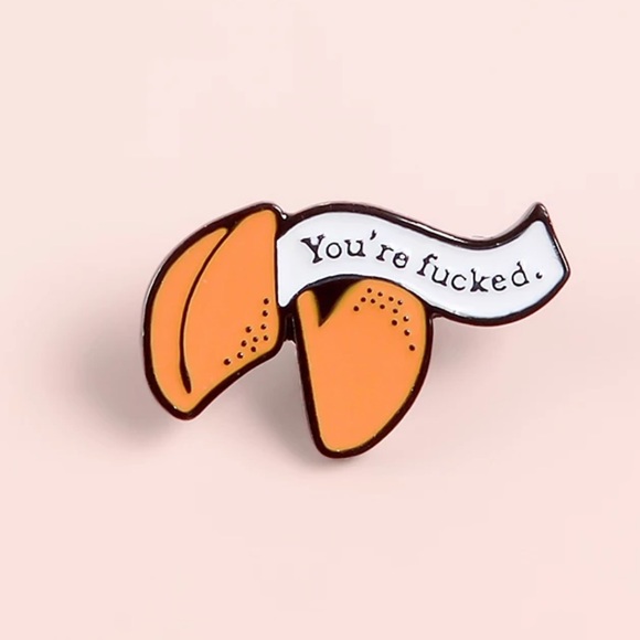 1 LEFT‼️ Funny Fortune Cookie Rude Swearing Youred F-Ed Pin - Picture 5 of 8